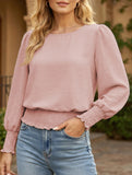 Plus Size Lantern Sleeve Blouse