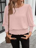 Plus Size Lantern Sleeve Blouse