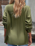 WOMEN TASSEL DETAILED BUTTON UP BLOUSE SHIRTS