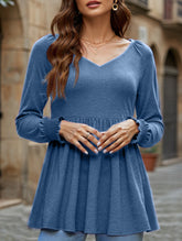 WOMEN SOLID TUNIC SHIRT