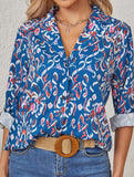 LOOSE CASUAL LONG-SLEEVED TREND PRINTED SHIRT