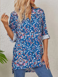 LOOSE CASUAL LONG-SLEEVED TREND PRINTED SHIRT
