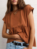 Babydoll style thin top with back tie for women