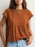 Babydoll style thin top with back tie for women