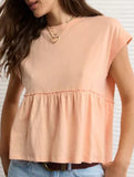 Babydoll style thin top with back tie for women