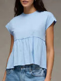 Babydoll style thin top with back tie for women