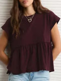 Babydoll style thin top with back tie for women
