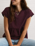 Babydoll style thin top with back tie for women