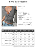 Sporty and sexy striped T-shirt for women