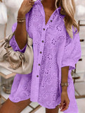 Hollow Flower Button Shirt