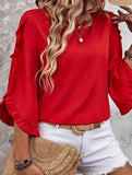 Chiffon Asymmetric Sleeve Blouse