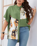 Plus Size Floral Button Down Shirt ??Summer Boho Style