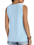 Solid color V-neck loose vest women's T-shirt