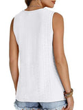 Solid color V-neck loose vest women's T-shirt