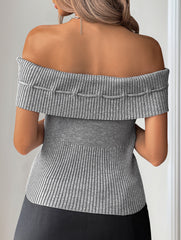 Women's Knit Top with Bow Tie Design