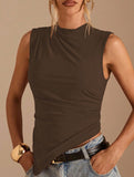 Irregular Hem Sleeveless Knit Tank_CWTTK00563