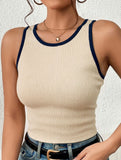 Colorblock Knit Sleeveless Tank_CWTTK00572