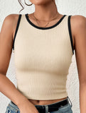 Colorblock Knit Sleeveless Tank_CWTTK00572