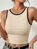 Colorblock Knit Sleeveless Tank_CWTTK00572