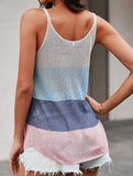 Sleeveless Knitted Crew Neck Tank Top ??Lightweight Acrylic Knit for Summer