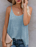 Sleeveless Knitted Crew Neck Tank Top ??Lightweight Acrylic Knit for Summer