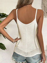 Knitted Hollow-Out Sleeveless Strappy Vest ??Boho Chic Summer Tank Top for Women