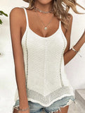 Knitted Hollow-Out Sleeveless Strappy Vest ??Boho Chic Summer Tank Top for Women