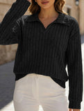 Plus Size Ribbed V-Neck Long Sleeve T-Shirt_CWTTL01112
