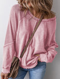 Casual patchwork loose women's sweatshirt_CWTTL01116
