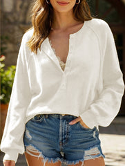 Casual button-down knit pullover sweater_CWTTL01117