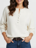 Casual button-down knit pullover sweater_CWTTL01117
