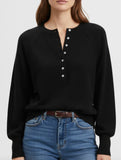 Casual button-down knit pullover sweater_CWTTL01117