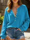 Casual button-down knit pullover sweater_CWTTL01117