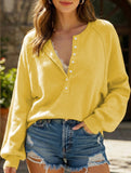 Casual button-down knit pullover sweater_CWTTL01117