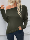 Solid V Neck Casual Ruched Short Sleeve T Shirt_CWTTL01146