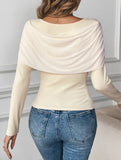 Solid Slim Fit Long Sleeve Soft Top