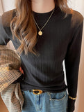 Thermal Mock Neck Slim Fit Long Sleeve Top