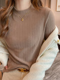 Thermal Mock Neck Slim Fit Long Sleeve Top