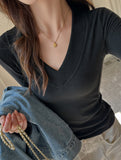 V Neck Thermal Base Top Slim Fit