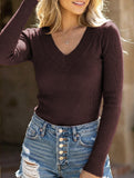 V Neck Thermal Base Top Slim Fit