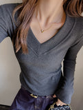 V Neck Thermal Base Top Slim Fit