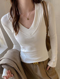 V Neck Thermal Base Top Slim Fit
