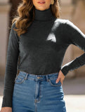 Faux Cashmere Warm Mock Neck Top