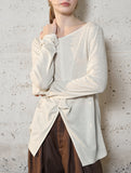 Tencel Linen Sun Protection Long Sleeve Top_CWTTL01211
