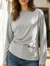 Silk Off Shoulder Long Sleeve Knit Top_CWTTL01212