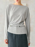 Silk Off Shoulder Long Sleeve Knit Top_CWTTL01212