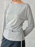 Silk Off Shoulder Long Sleeve Knit Top_CWTTL01212
