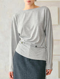 Silk Off Shoulder Long Sleeve Knit Top_CWTTL01212