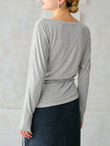 Silk Off Shoulder Long Sleeve Knit Top_CWTTL01212