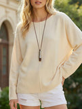 Crew Neck Loose Fit Long Sleeve Sweatshirt_CWTTL01215